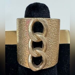 NEW Gold Plated Chain Link Statement Ring Size 8